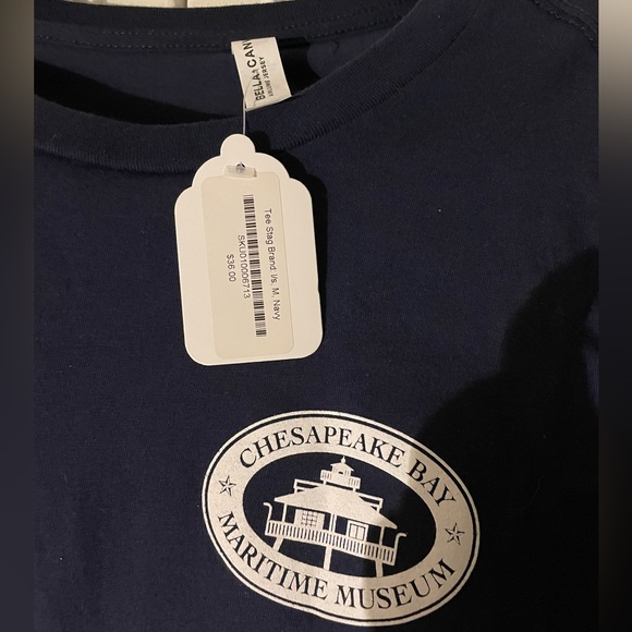 Chesapeake Bay Maritime Museum Men’s M long sleeve shirt in Navy - Picture 2 of 4